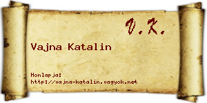 Vajna Katalin névjegykártya